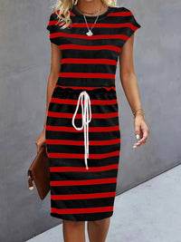 Dara Linen Dress in Red