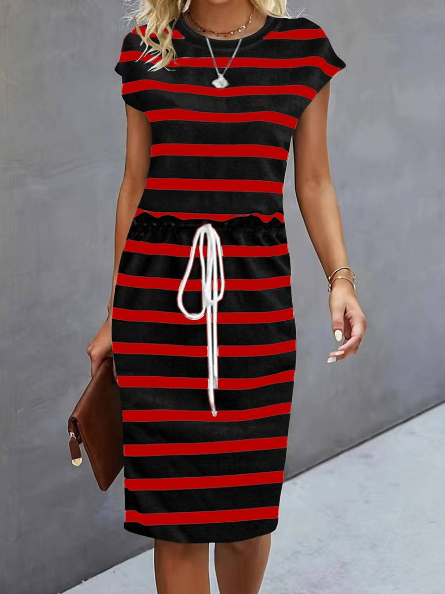 Dara Linen Dress in Red