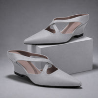 Darcy Crisscross Wedge Mule in Light Powder Blue
