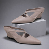 Darcy Crisscross Wedge Mule in Slate Gray