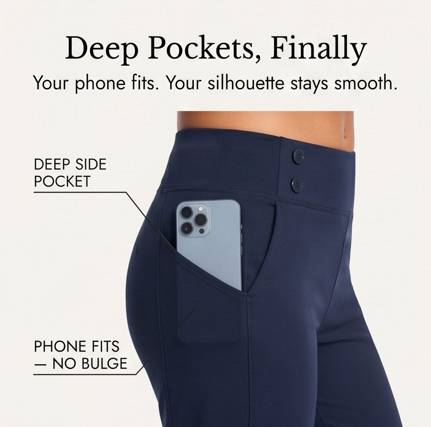Darvell Women's High-Waist Stretch Capri Pants