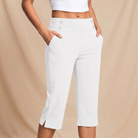 Darvell Women's High-Waist Stretch Capri Pants