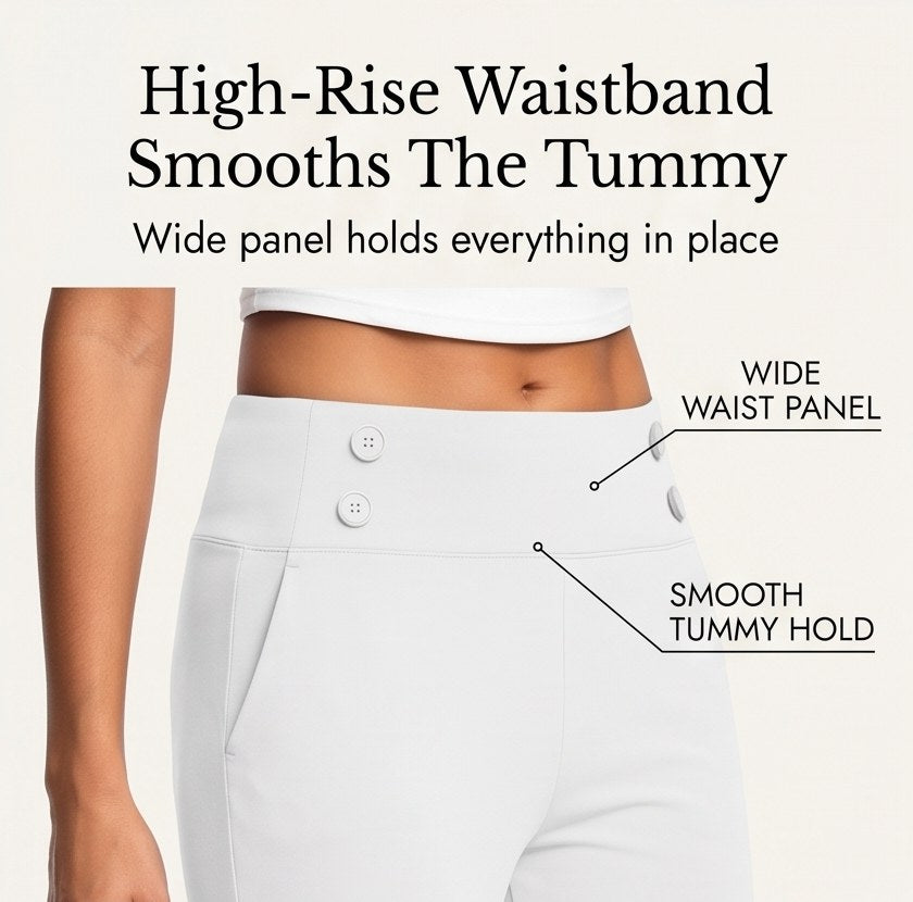 Darvell Women's High-Waist Stretch Capri Pants