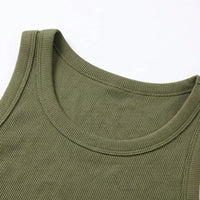Dawnara Women's Built-In Bra Ribbed Tank Top