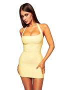 Aiden bandage mini dress - baby yellow
