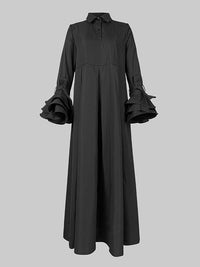 Celestine Pleated Maxi Shirt Dress