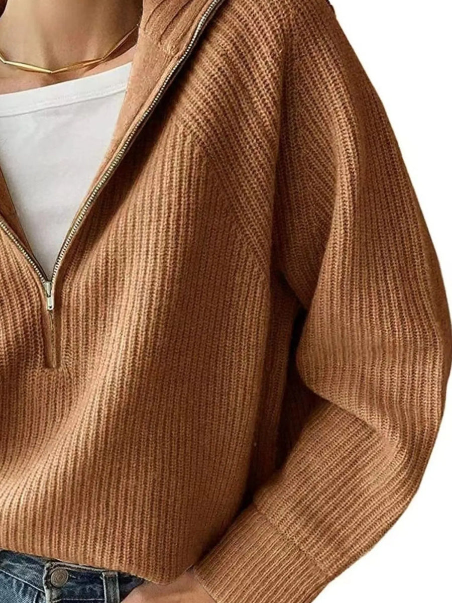 Half Zip Long Sleeve Sweater