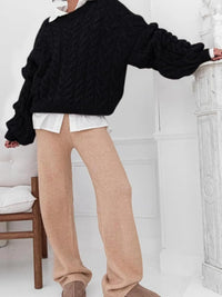 Cable Knit Long Sleeve Sweater