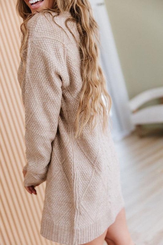 Ashley Cable Knit Sweater Dress