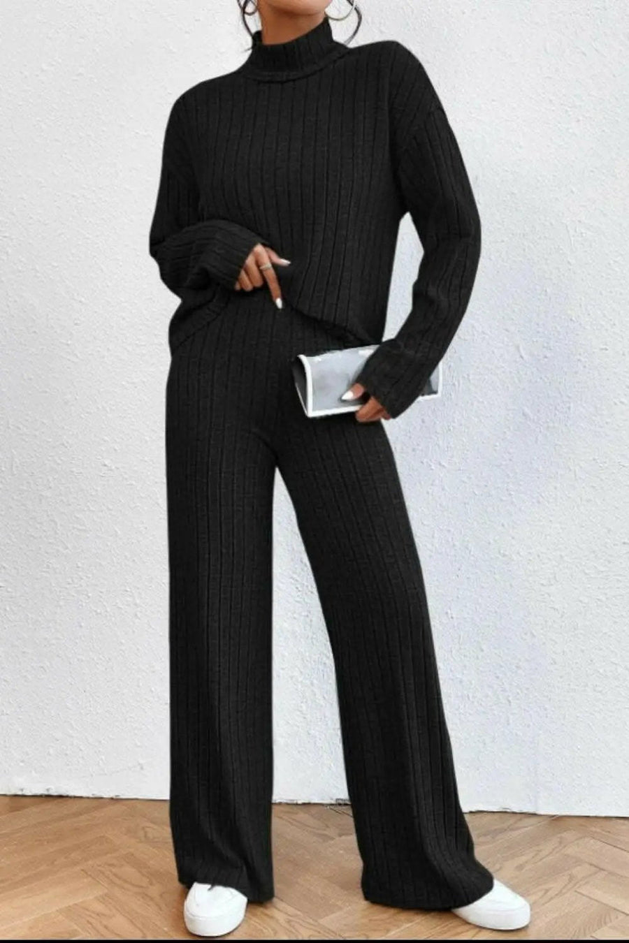 Valentina Mock Neck Two-Piece Set