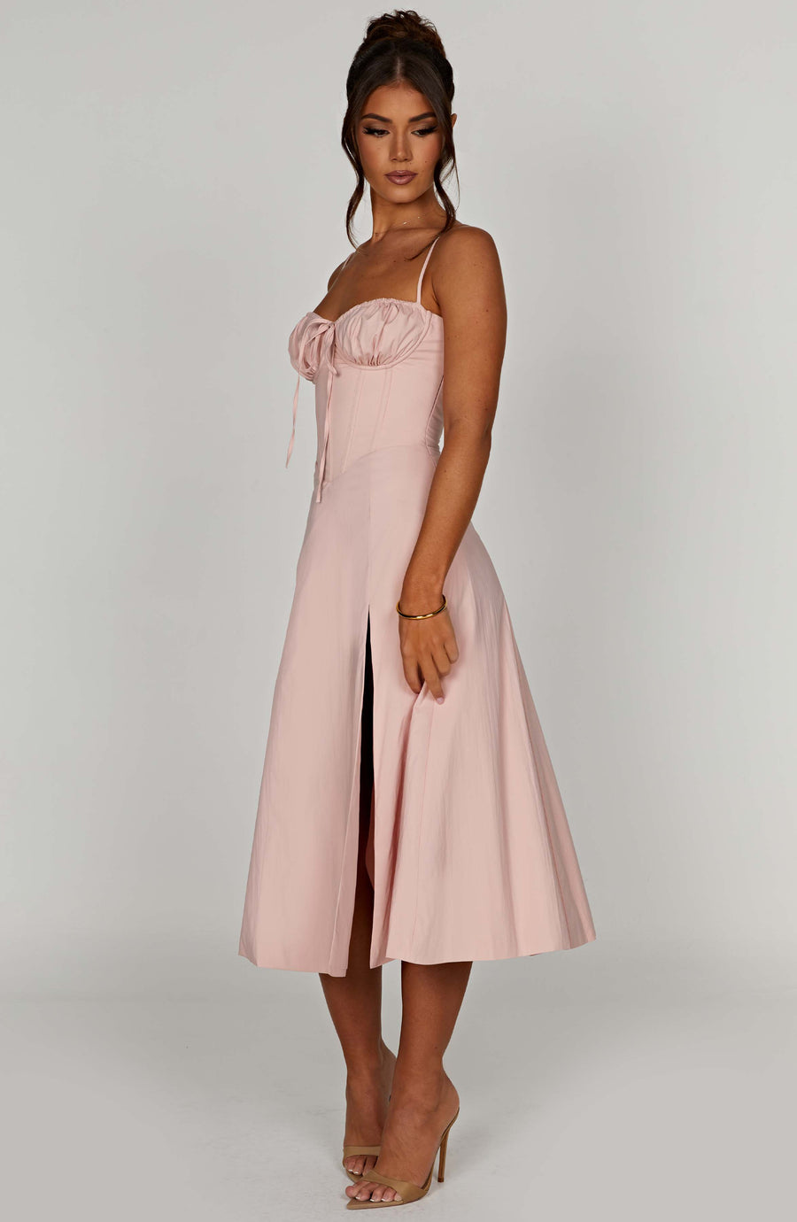 Rhea Midi Dress – Blush