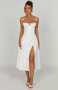 Rhea Midi Dress – Ivory
