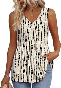Deanna™ Elegant Casual Daily Top in Black/White