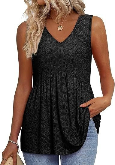 Deanna™ Elegant Casual Daily Top in Black