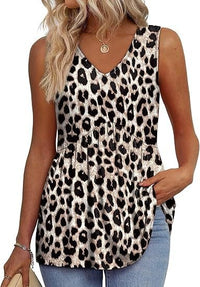 Deanna™ Elegant Casual Daily Top in Leopard Print