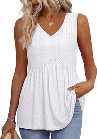 Deanna™ Elegant Casual Daily Top in White