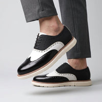 Declan Wingtip Brogue Oxford in Black & White