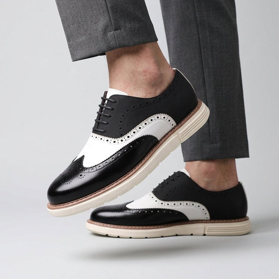 Declan Wingtip Brogue Oxford in Black & White