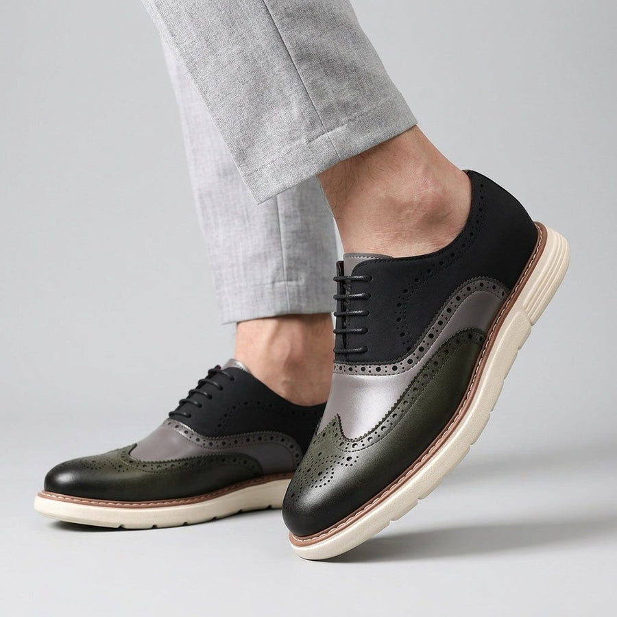 Declan Wingtip Brogue Oxford in Indigo Blue