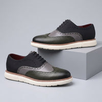 Declan Wingtip Brogue Oxford in Indigo Blue