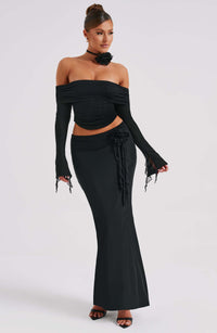 Aria Maxi Skirt in Black