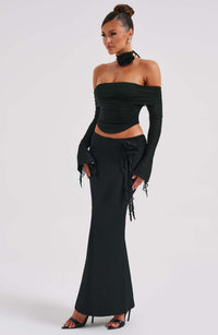 Aria Maxi Skirt in Black