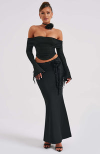 Aria Maxi Skirt in Black