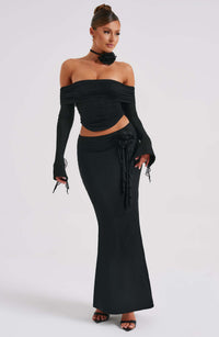 Aria Maxi Skirt in Black
