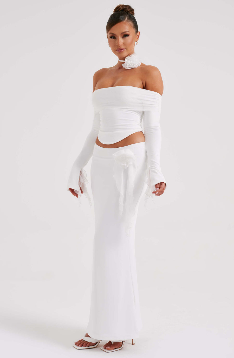 Aria Maxi Skirt in Ivory