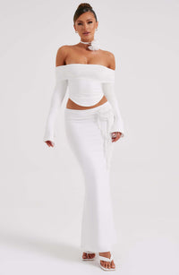 Aria Maxi Skirt in Ivory