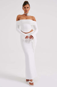 Aria Maxi Skirt in Ivory