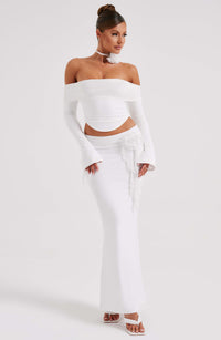 Aria Maxi Skirt in Ivory