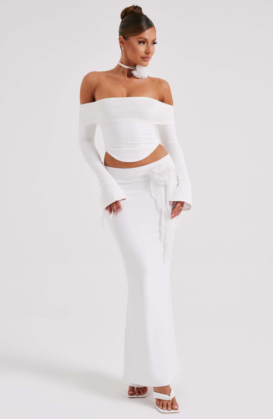 Aria Maxi Skirt in Ivory
