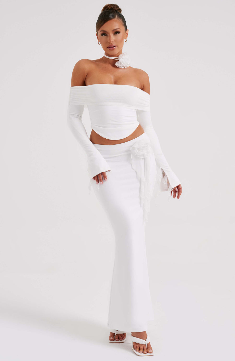 Aria Maxi Skirt in Ivory