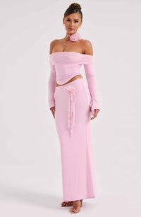 Aria Maxi Skirt in Pink