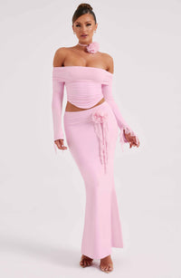 Aria Maxi Skirt in Pink
