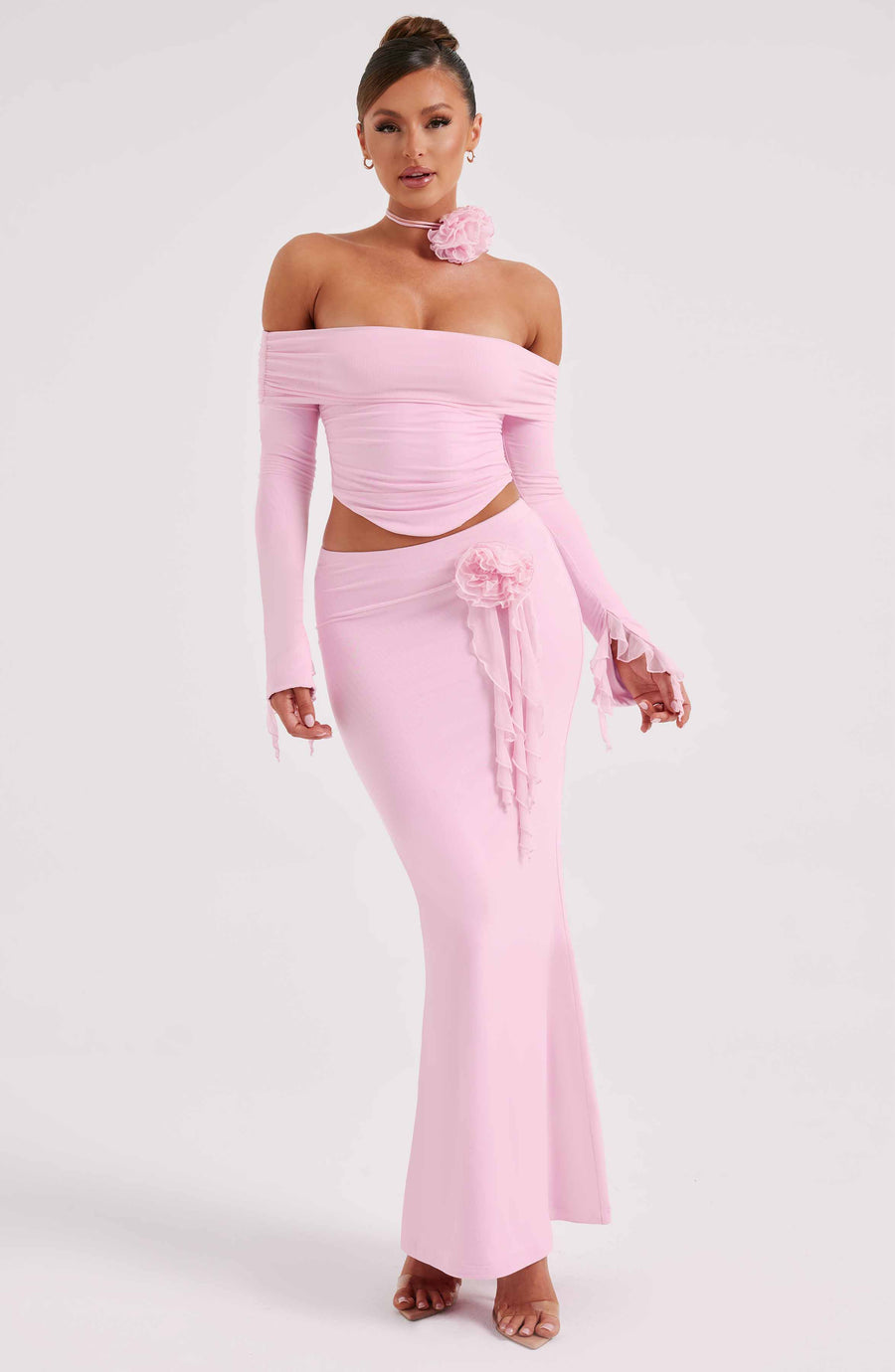 Aria Maxi Skirt in Pink
