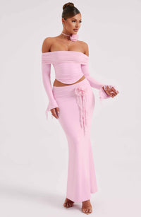 Aria Maxi Skirt in Pink