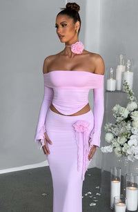 Aria Maxi Skirt in Pink