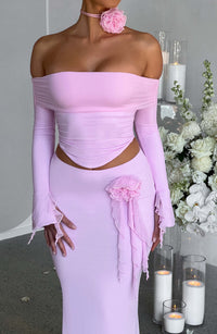 Aria Maxi Skirt in Pink