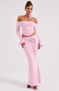 Aria Maxi Skirt in Pink