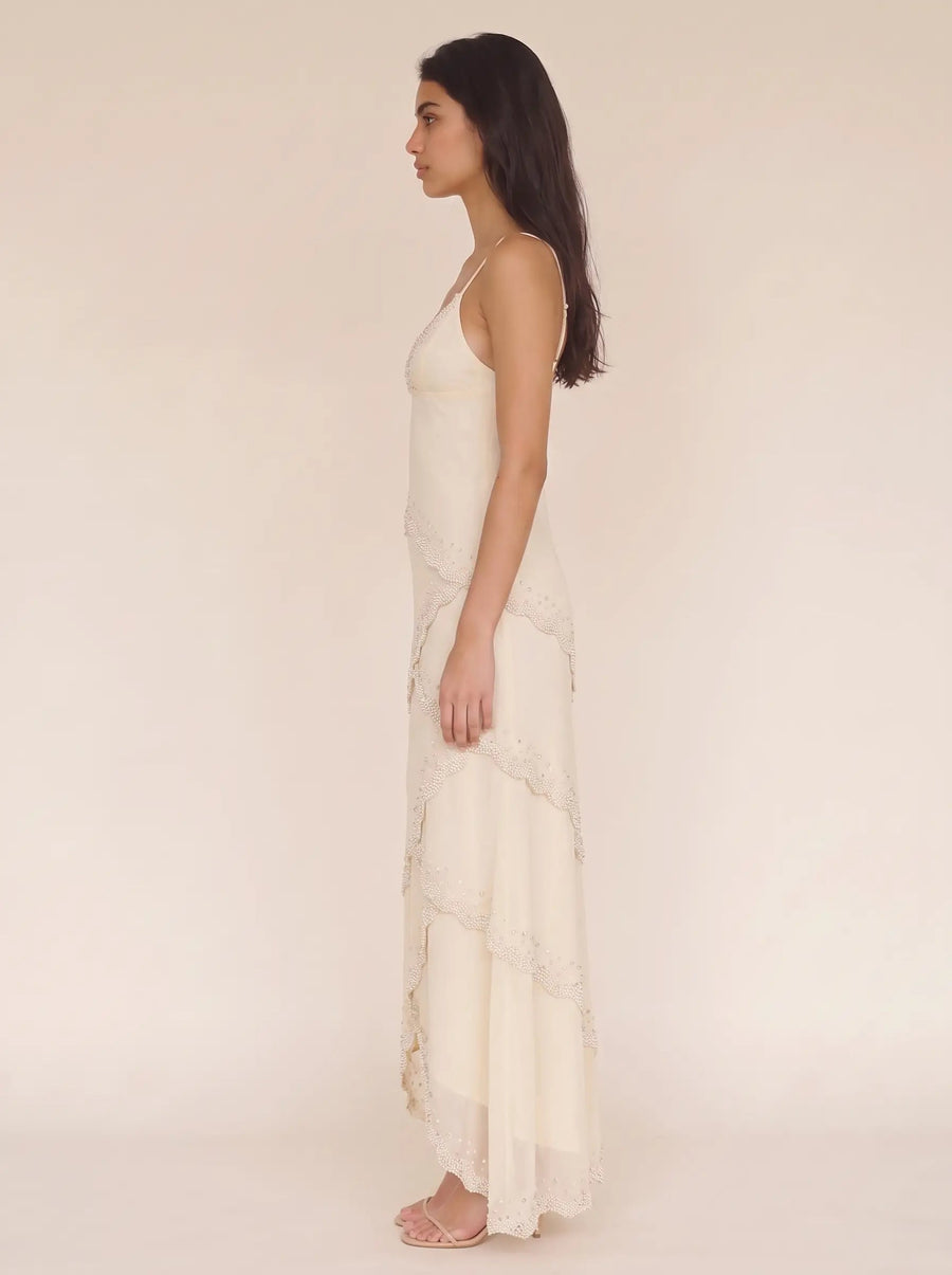 DELANEY MAXI DRESS Almond 3