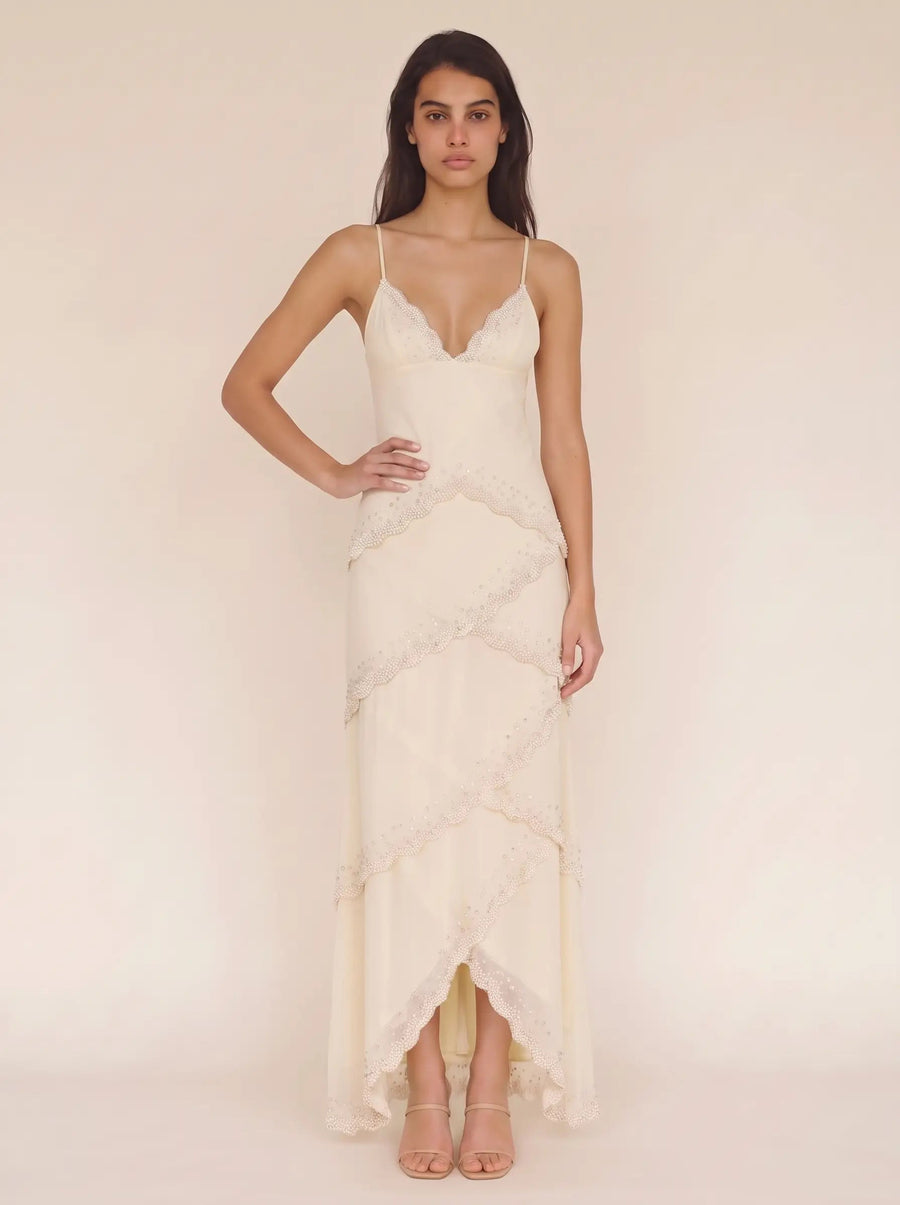 DELANEY MAXI DRESS Almond 5