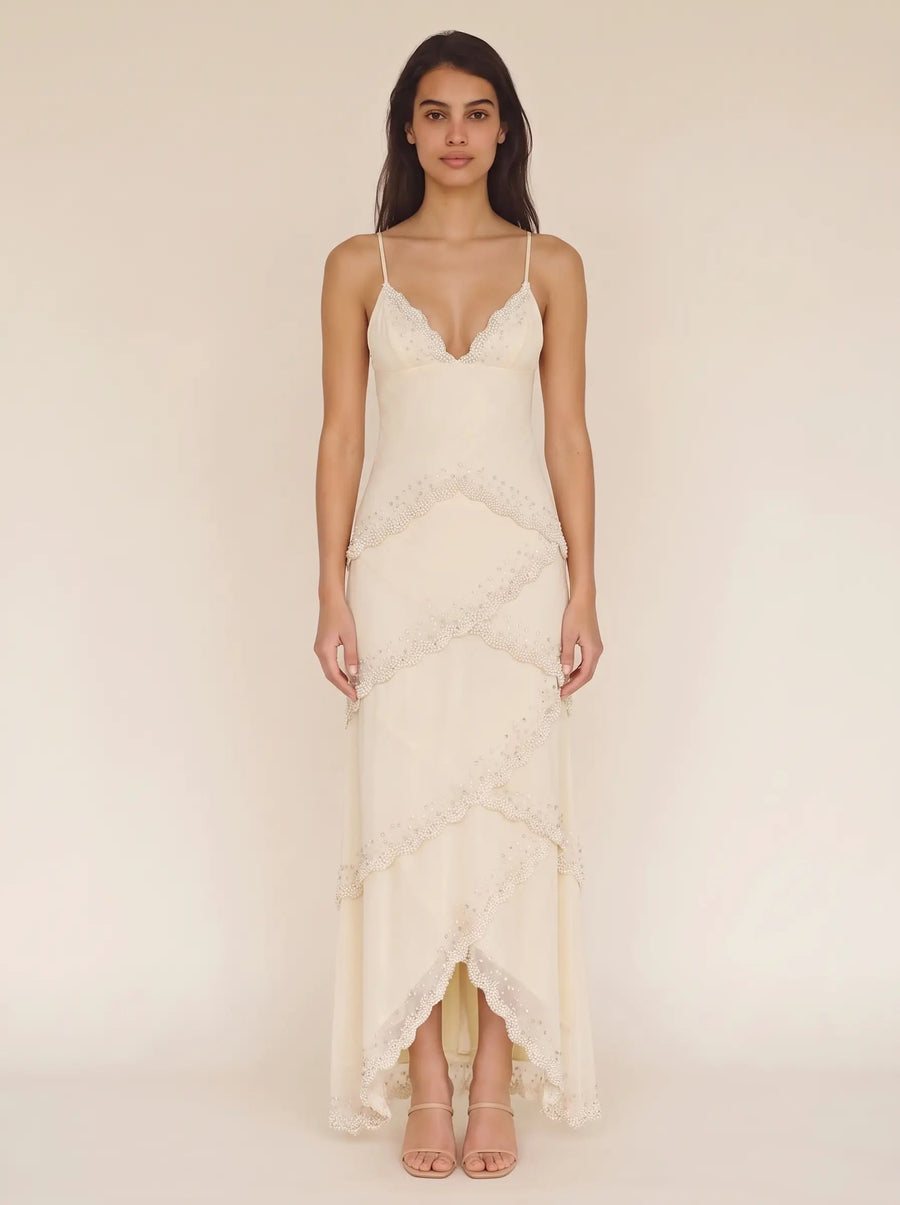 DELANEY MAXI DRESS Almond 1
