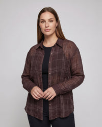 Delia Elegant Linen Blouse