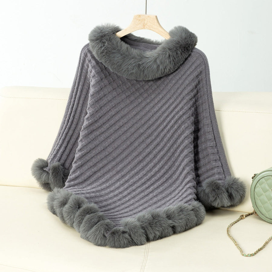 Delia Knit Blanket in Grey