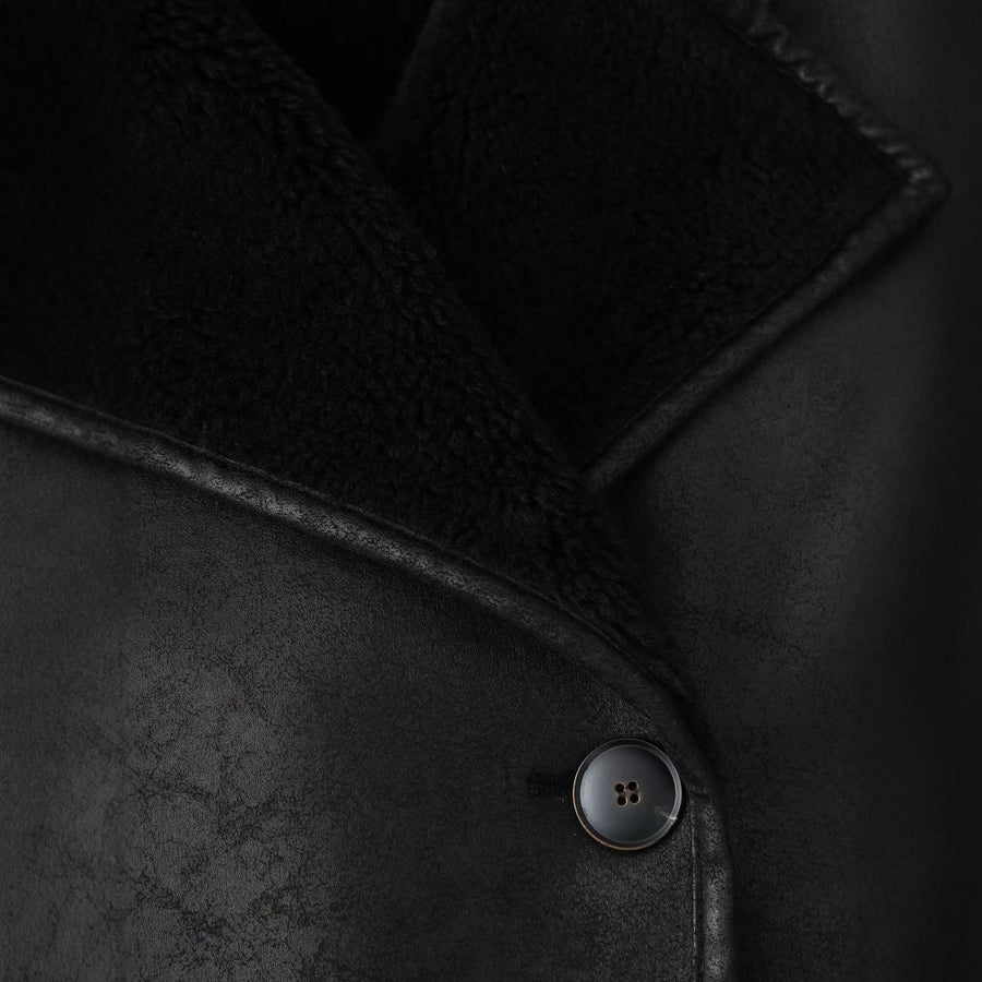 Delia Leather Jacket with Pockets