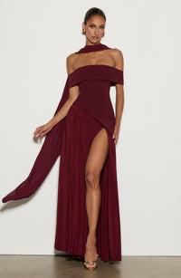 Sigrid Maxi Dress – Cherry Lacquer