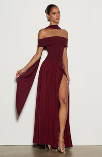 Sigrid Maxi Dress – Cherry Lacquer