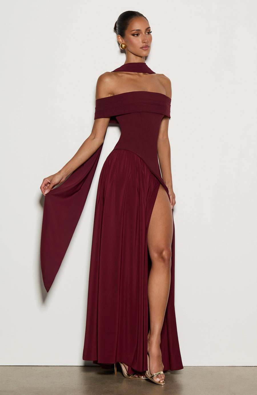 Sigrid Maxi Dress – Cherry Lacquer